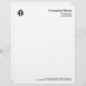 Pijl - zwart briefhoofd sjabloon (Voorkant / Achterkant)