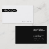 Pijl | Zwart Visitekaartje (Voorkant / Achterkant)