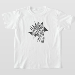 Pijl Zwart Wit Abstract Stam Tattoo Kunst T-shirt
