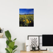 Pijlbalsemroot-wildbloemen in Waterton 2 Poster (Thuiskantoor)