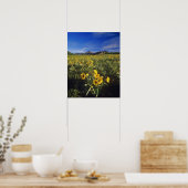 Pijlbalsemroot-wildbloemen in Waterton 2 Poster (Keuken)