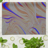 Pijlblauwe rimpels tussen lagen cement verbrand theedoek (Gevouwen)