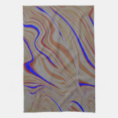 Pijlblauwe rimpels tussen lagen cement verbrand theedoek (Verticaal)