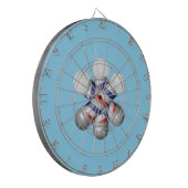 Pijlboard Blauwe Kapper Paal Kappers Dartbord (Voorkant Links)
