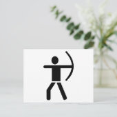 Pijlboeg voor boogschieten briefkaart (Staand voorkant)