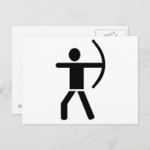 Pijlboeg voor boogschieten briefkaart (Voorkant / Achterkant)
