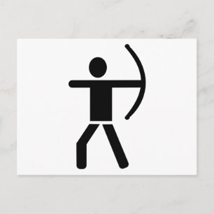 Pijlboeg voor boogschieten briefkaart