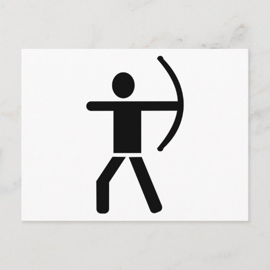 Pijlboeg voor boogschieten briefkaart (Voorkant)