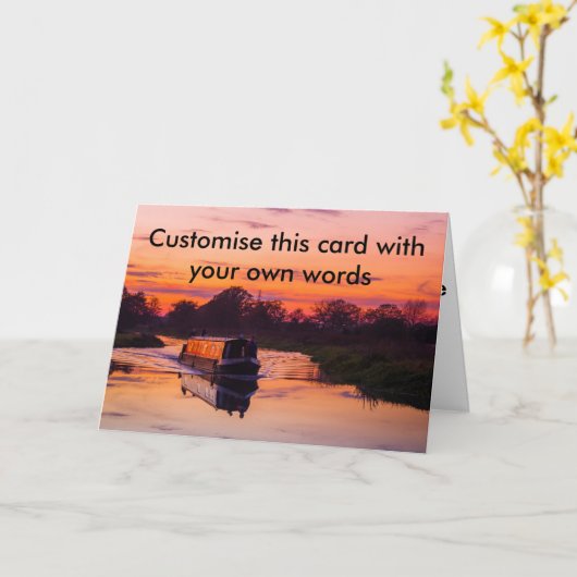 Pijlboot op Sunset Kaart (Gele Bloem)