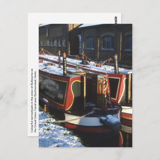 Pijlboten in de winter briefkaart (Voorkant / Achterkant)