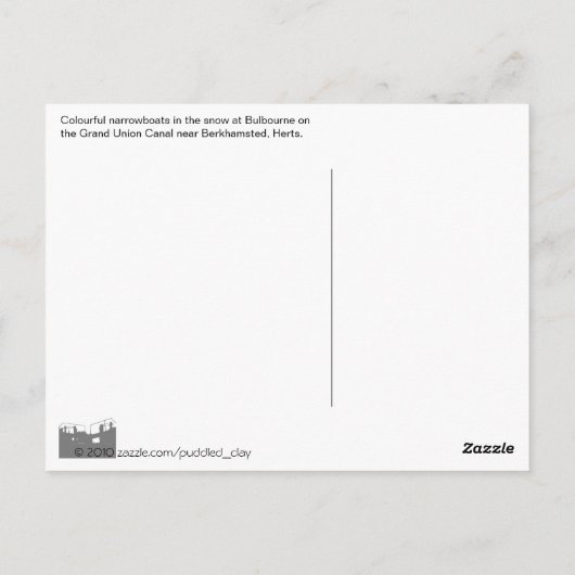 Pijlboten in de winter briefkaart (Achterkant)