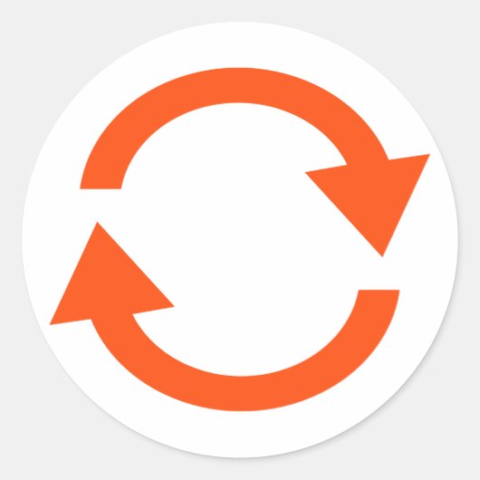 Pijlcirkel Ronde Sticker (Voorkant)