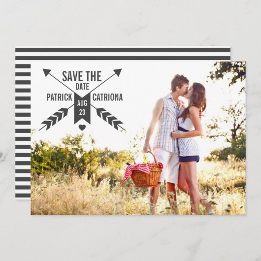 PIJLEN BEWAAR DE DATUM FOTO AANKONDIGING (Voorkant / Achterkant)