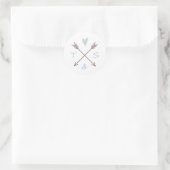 Pijlen Blauw Hart - Cirkel Sticker (Tas)
