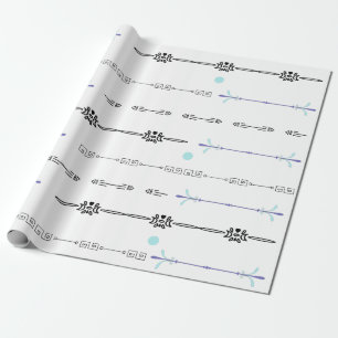 Pijlen cirkelen randen cadeaupapier