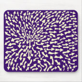 Pijlen - crème op diep Paars 330066 Muismat (Voorkant)