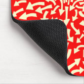 Pijlen - Crème op Rode FF0000 Muismat (Hoek)