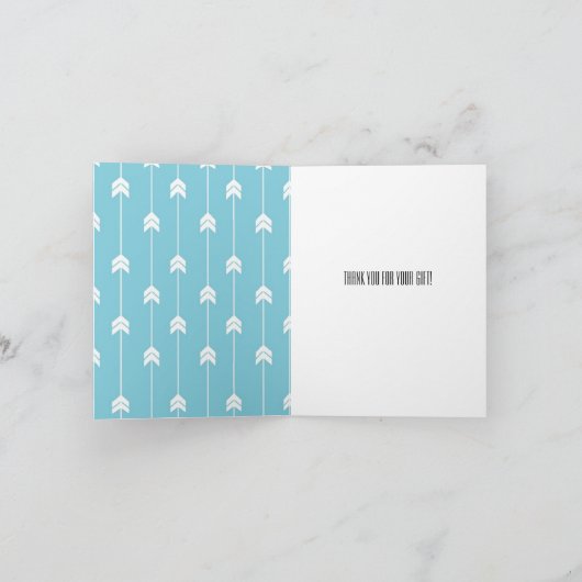 Pijlen Dank u Bedankkaart (Binnen)