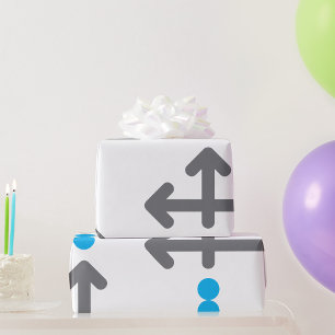 Pijlen en blauwe Stippen Cadeaupapier