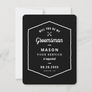 Pijlen Groomsman voorstel behuizing Save The Date