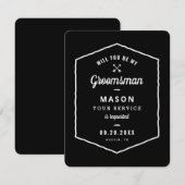 Pijlen Groomsman voorstel behuizing Save The Date (Voorkant / Achterkant)