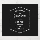 Pijlen Groomsman Voorstel Bier Etiket (Enkel label)