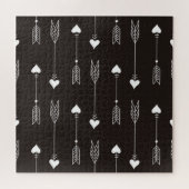 Pijlen, harten, abstract patroon. legpuzzel (Horizontaal)