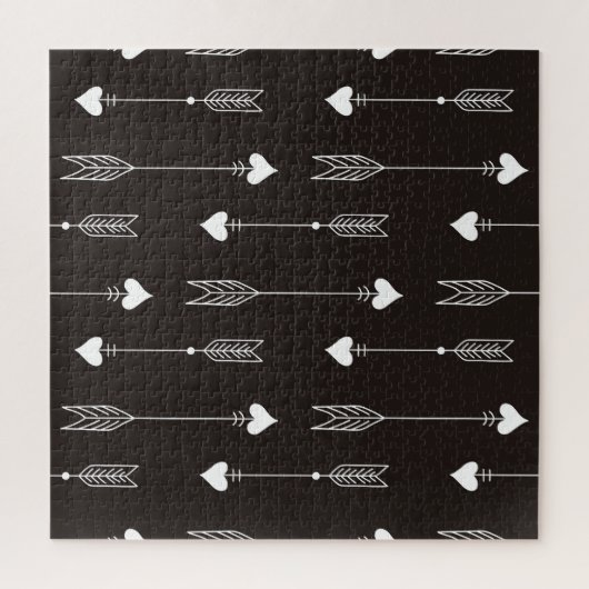 Pijlen, harten, abstract patroon. legpuzzel (Verticaal)