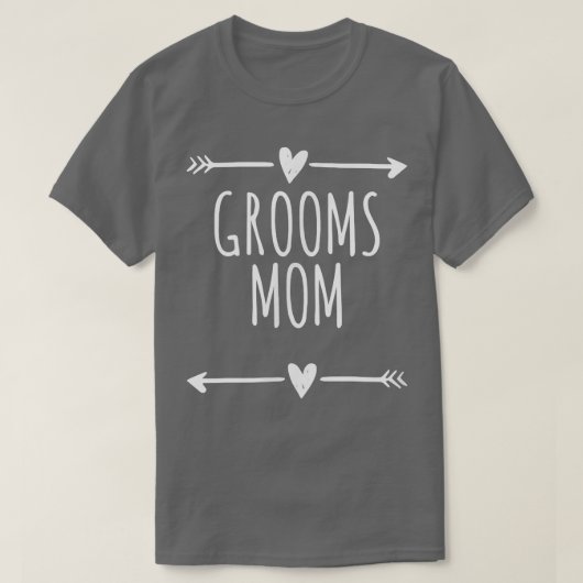 Pijlen Hartjes Grappige Bruidegom Moeder T-shirt (Design voorkant)