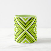 Pijlen in Lime Green, Black en White Mok (Midden)