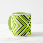 Pijlen in Lime Green, Black en White Mok (Voorkant links)