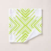 Pijlen in Lime Groen en Wit Bad Handdoek (Wasdoekje)