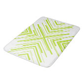 Pijlen in Lime Groen en Wit Badmat (Gekanteld)
