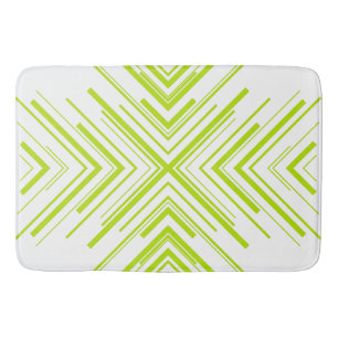 Pijlen in Lime Groen en Wit Badmat
