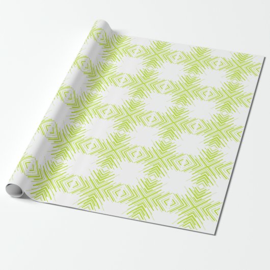 Pijlen in Lime Groen en Wit Cadeaupapier (Uitgerold)