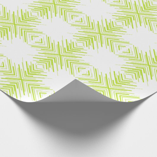 Pijlen in Lime Groen en Wit Cadeaupapier (Hoek)