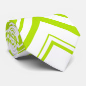 Pijlen in Lime Groen en Wit Stropdas (Opgerold)