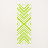 Pijlen in Lime Groen en Wit Yogamat (Voorkant)