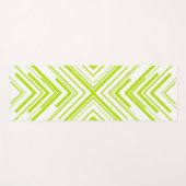 Pijlen in Lime Groen en Wit Yogamat (Voorkant (horizontaal))