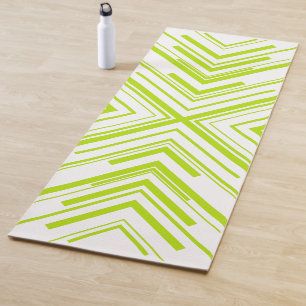 Pijlen in Lime Groen en Wit Yogamat