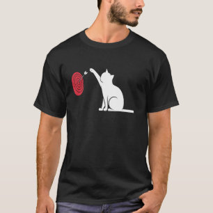Pijlen Kat Grappige Dart Speler Gooit Kat Dart En  T-shirt