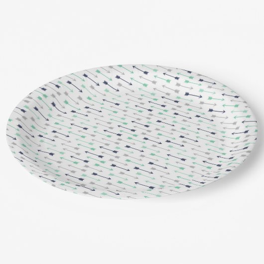 Pijlen met Borden van geacht Baby shower papier Papieren Bordje (Gekanteld)