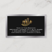 Pijlen met financiële grafieken | Voorraden | Fin  Visitekaartje (Achterkant)