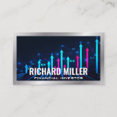 Pijlen met financiële grafieken | Voorraden | Fin  Visitekaartje (Voorkant)