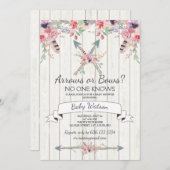 Pijlen of bogen Niemand kent Baby shower Kaart (Voorkant / Achterkant)