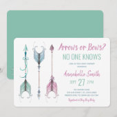 Pijlen of bogen Niemand kent Baby shower Kaart (Voorkant / Achterkant)