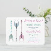 Pijlen of bogen Niemand kent Baby shower Kaart (Staand voorkant)