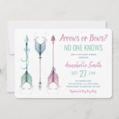 Pijlen of bogen Niemand kent Baby shower Kaart (Voorkant)