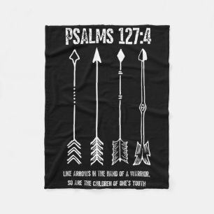 Pijlen omhoog Psalm 127; 4 Moederdag Christelijk B Fleece Deken