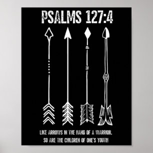 Pijlen omhoog Psalm 127; 4 Moederdag Christelijk B Poster